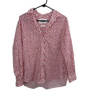 Grayson The Hero Shirt Womens 04 White Red Floral Print Button Up Cotton